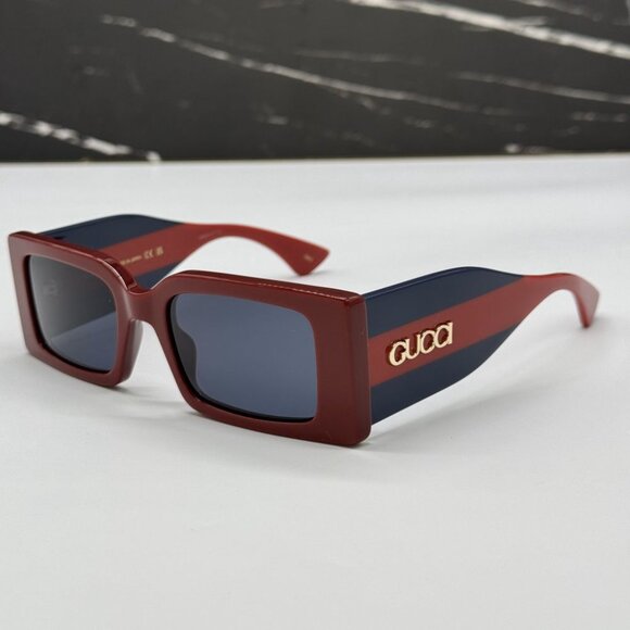 NEW GG1860S 003 GUCCI BURGUNDY/BLUE UNISEX GUCCI SUNGLASSES main image 8